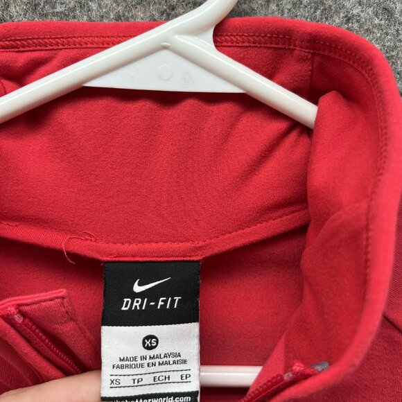 Nike Sweater Women XS Pink Full Zip Athletic Fit Training Dri Fit Track Jacket - Picture 5 of 14